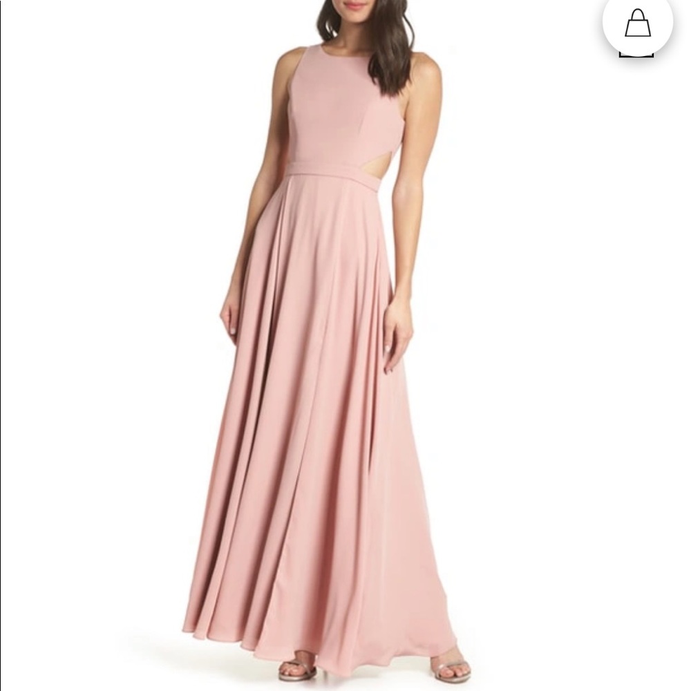 Side Cutout Evening Dress, Size 2, Fame and Partners